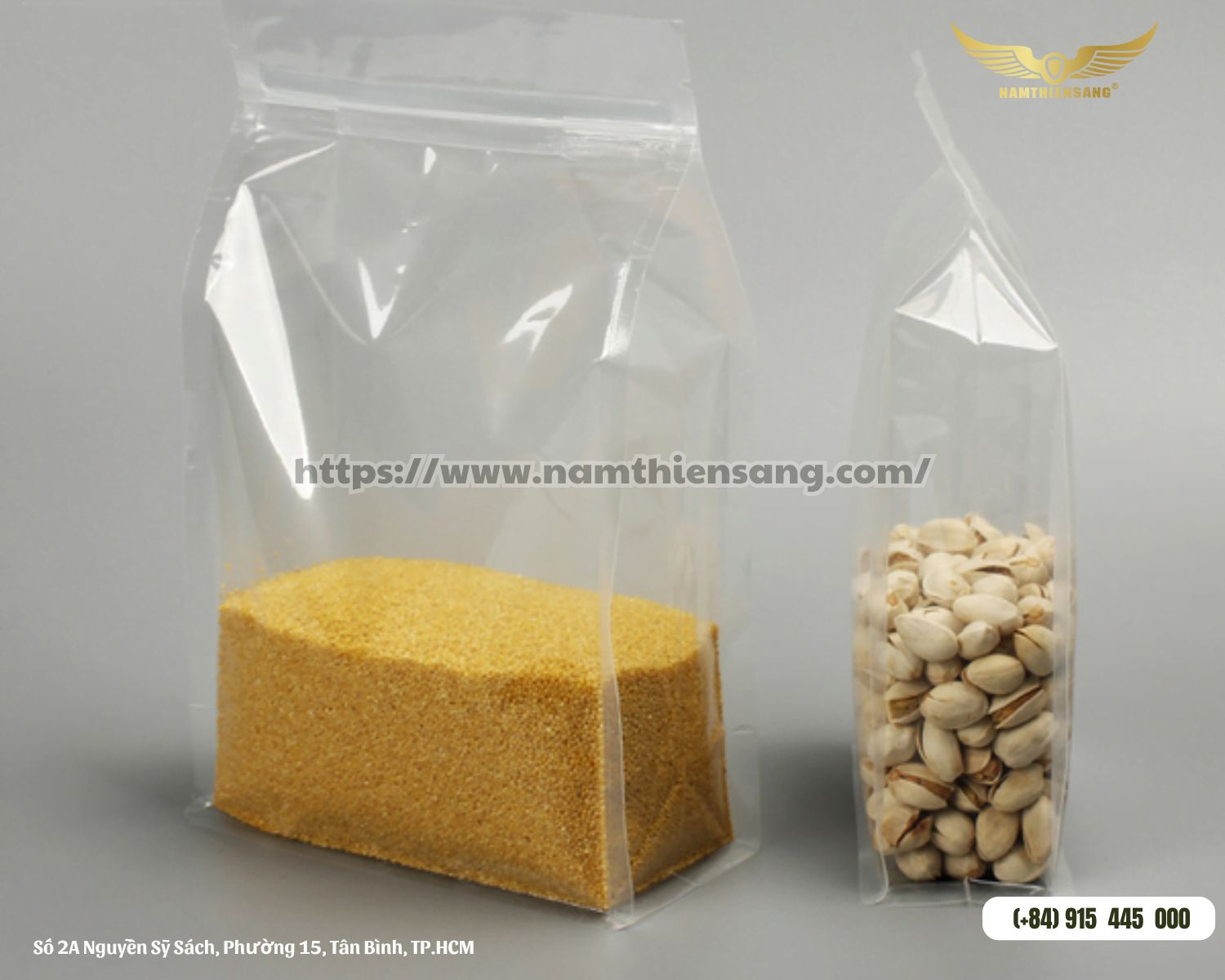 Túi zip khóa kéo đáy phẳng